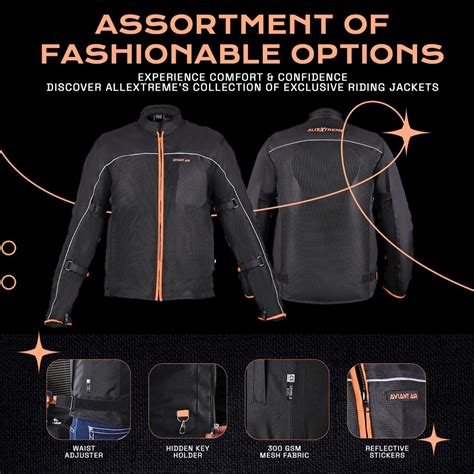 Allextreme AVIANT AIR Bike Riding Jacket CE Level 2 Certified Armour ...