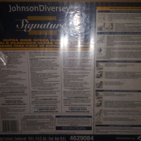 Johnson Diversey Signature Ultra High Speed Floor Finish - 4629084, 5 ...