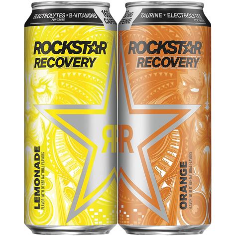 Rockstar Energy Drink Lemonade & Orange Variety Pack, Recovery VP, 16 ...