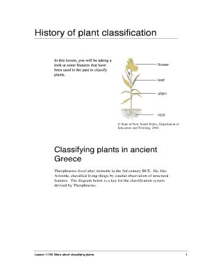 Fillable Online History of plant classification - Department of ...