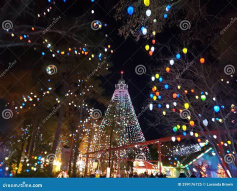 Kings Dominion Winter Fest editorial image. Image of colorlights ...