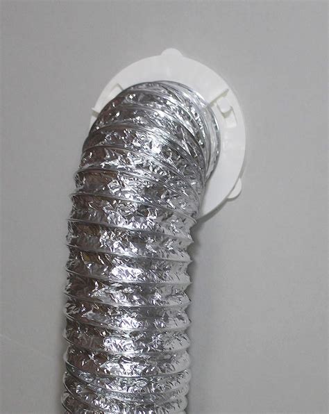 Buy WHITE DRYER DUCT TO WALL CONNECTOR QUICK CONNECT FOR DRYER VENT FOR ...