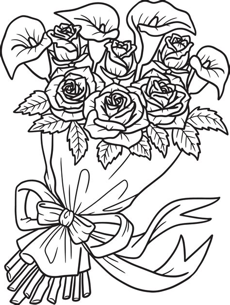 Flower Bouquet Coloring Pages