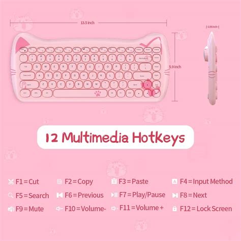 Buy NACODEX 84 Key Cute Bluetooth Keyboard, Portable Thin Wireless ...