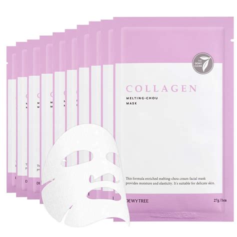 Buy DEWYTREE Collagen Melting Chou Mask 27g 10 Pack - Marine Collagen ...
