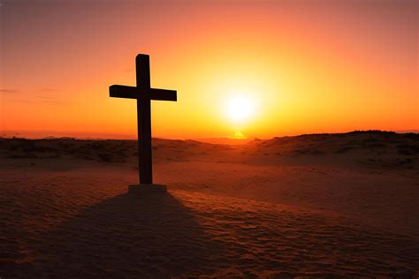 Christian Cross at sunset view free image 24201101 Stock Photo at Vecteezy
