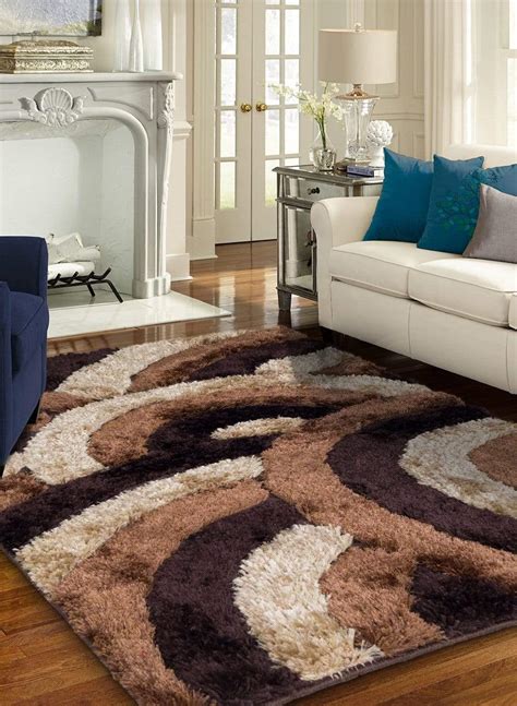 Story@Home Furry Carpet for living room and office 152X91 cm, Brown ...