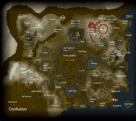 The BotW map according to me (inspired by another post) : r/Breath_of_the_Wild