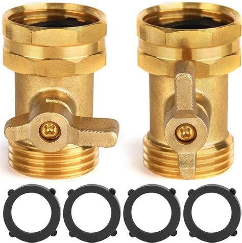 Amazon.com : 2 Pack Garden Hose Shut Off Valve - Extended Handle - 3/4 ...