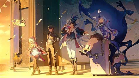 video game characters, white hair, long hair, two tone hair, blue hair ...