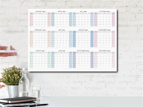 2025 Large Wall Calendar Printable Large Wall Planner With a - Etsy
