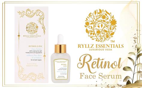 RYLLZ ESSENTIALS Retinol 0.5% Anti Aging Night Serum | with Coenzyme ...