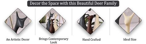 Buy Xtore® Home Decor Lucky Deer Family Matte Finish Ceramic Figures ...