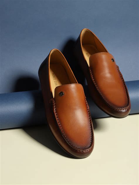 Buy Monte Carlo Tan Casual Slip on Leather Loafers for Men Online in ...