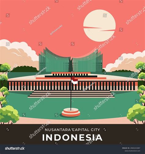 Capital City Indonesia Nusantara Background Stock Vector (Royalty Free) 2501213267 | Shutterstock