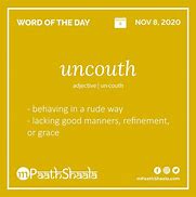 Image result for uncouth