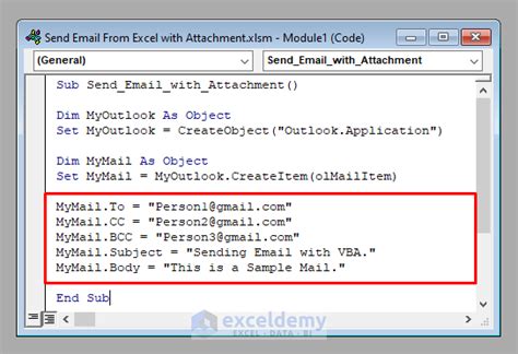 Image result for Macro Code for Sending Mail From Excel