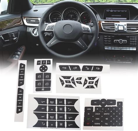 Amazon.com - Car Interior Stickers Button Decals Compatible with Mercedes Benz A W176 B W246 C ...