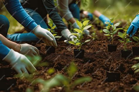 Premium Photo | Planting Trees for a Greener Future