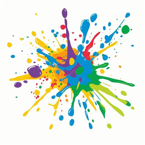Premium Vector | Top Down View of Paint Splatter Clip Art