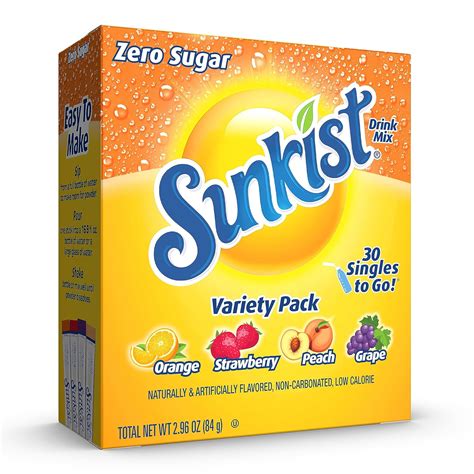 Amazon.com: Sunkist Soda Variety Pack, Singles To Go Orange, Strawberry ...
