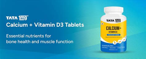 TATA 1mg Calcium & Vitamin D3 supplement with Zinc, Magnesium & Alfalfa ...