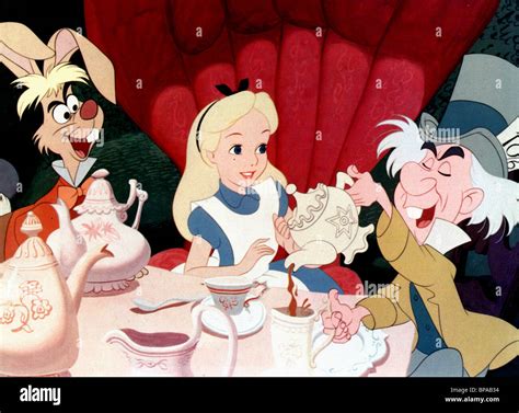 MARCH HARE, ALICE, MAD HATTER, ALICE IN WONDERLAND, 1951 Stock Photo ...
