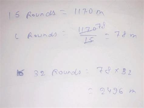 A man takes 15 rounds of a garden to cover a distance of 1170 M find ...