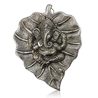 odishabazaar Divine Peepal Leaf Ganesh White : Amazon.in: Home & Kitchen