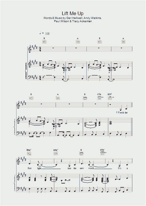 Lift Me Up Piano Sheet Music | OnlinePianist