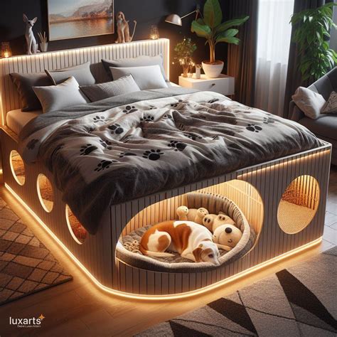 Sleeping Sanctuary: Adult Bed with Integrated Pet Den for Ultimate ...