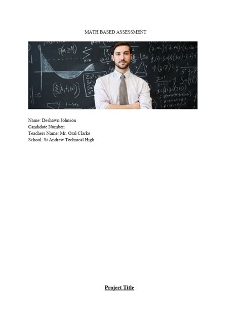 Image result for Example of Math SBA