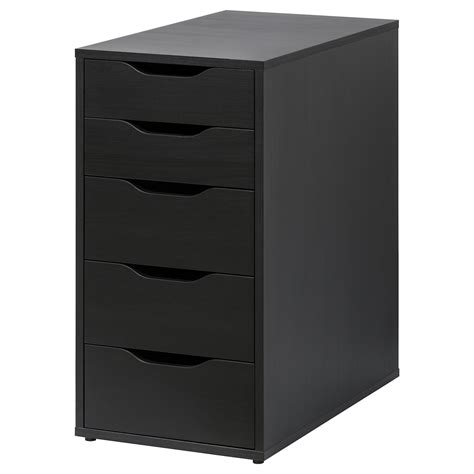 ALEX Drawer unit, black-brown, 14 1/8x27 1/2" - IKEA