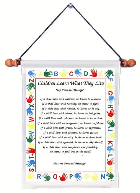 Amazon.com: Children Learn What They Live - Personalized Wall Hanging : Home & Kitchen