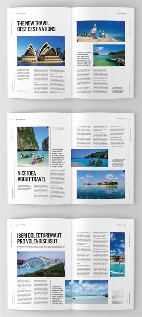 magazine layout travel