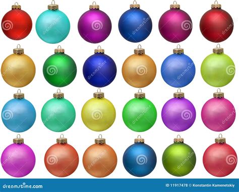 Collection of Colored Christmas Ornament Stock Photo - Image of ...