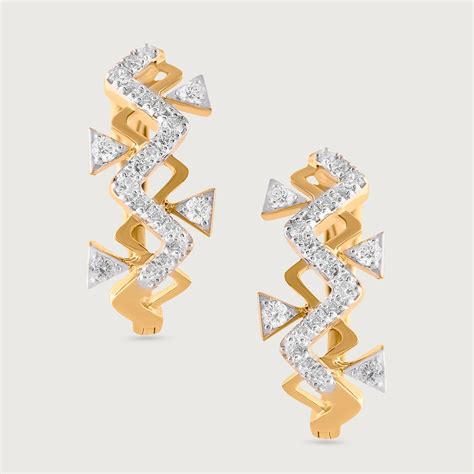 Lippan Glow Gold & Diamond Hoop Earrings