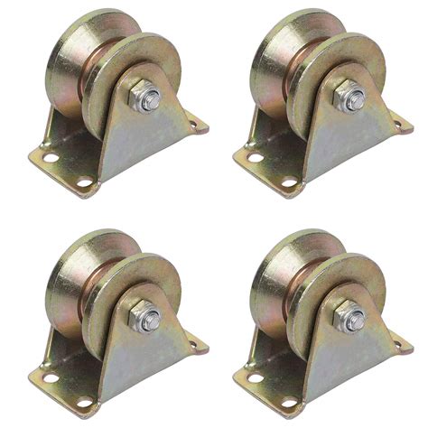 KEILEOHO 4 PCS 2 Inch V Groove Wheel,Electroplated Anti Corrosion 1045 ...