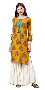 Yash Gallery Women's Tunic Knee Length Dress : Amazon.in: Clothing ...