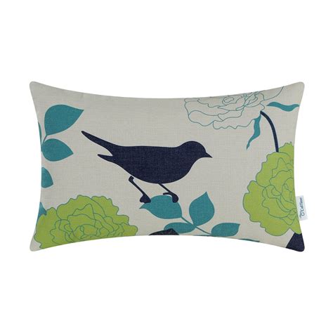 12 X 20 Inches , Design A - Natural Ground Navy Bird : CaliTime Cushion ...