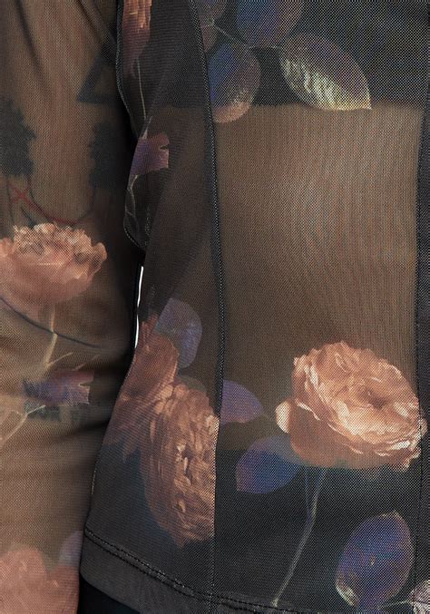 Disturbia | Monica Floral Mesh Fitted Shirt | Shirts