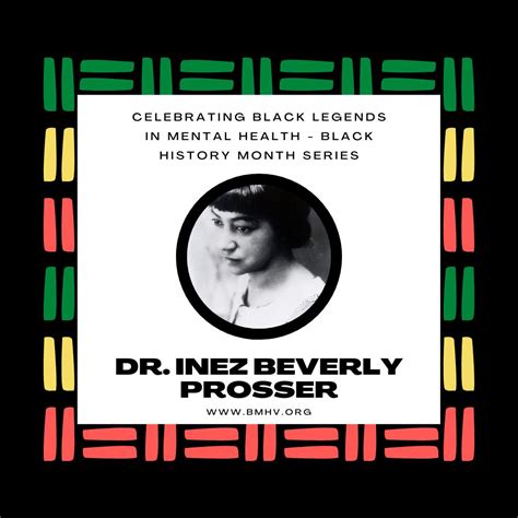 #blackhistorymonth #inezbeverlyprosser #psychologypioneer #bmhv | Black ...