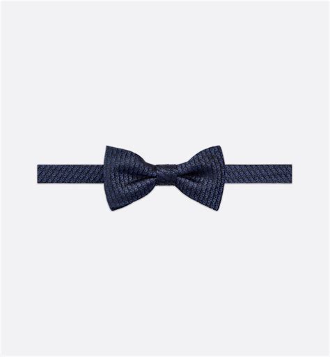 Dior Oblique Bow Tie Blue Silk | DIOR