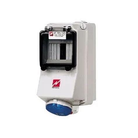 Mennekes CEE Wall Mounted Fused Socket Receptacle - 7132 Wall Mounted ...
