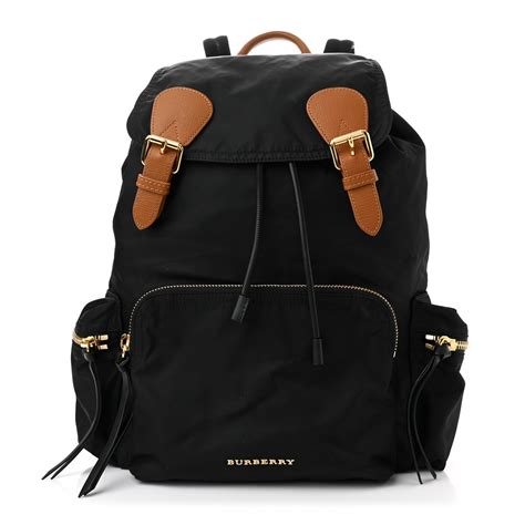 BURBERRY Grainy Calfskin Small TB Bucket Bag Black 1238998 | FASHIONPHILE