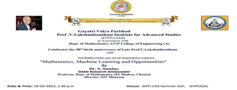 Welcome to Gayatri Vidya Parishad College of Engineering (Autonomous)