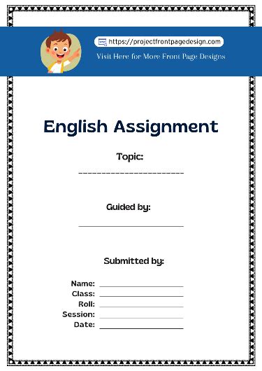English Assignment Front Page Design 的图像结果