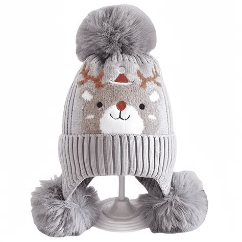 Baby Kids Winter Warm Hats, Infant Toddler Children Pom Pom Beanie Knit ...
