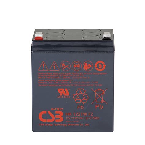 CSB HR1221W 12v 5ah Lead Acid Battery - Battery Source