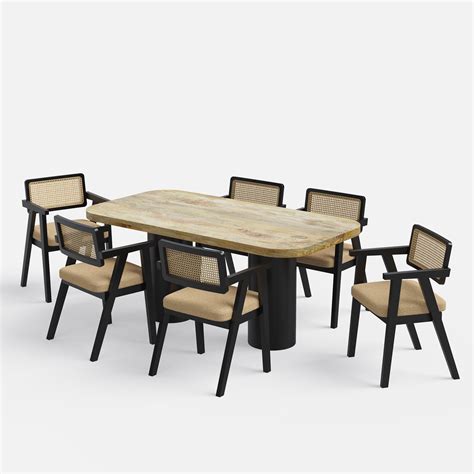 Alba-Bob Dining Table Set - 6 & 8 Seater/ All sizes – Crafts Mill ...